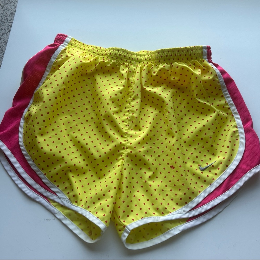 Nike Yellow Dri-FIT Athletic Shorts
